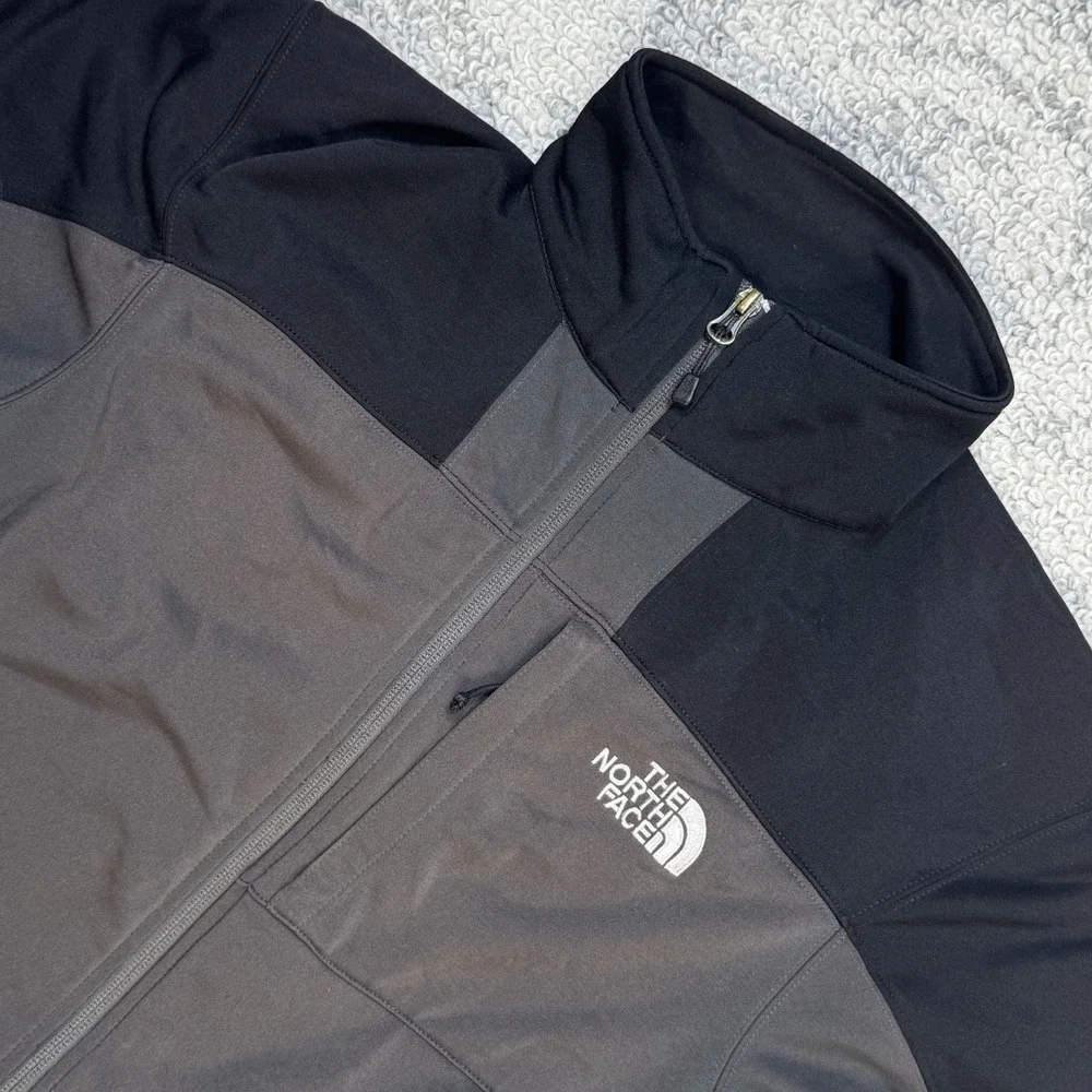 The North Face Jacket‎ Black Grey Zip TKA Stretch Outerwear Men's *No Size Tag*